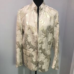 Vintage Retro Bianca Nygard Large Ivory and Gold jacket